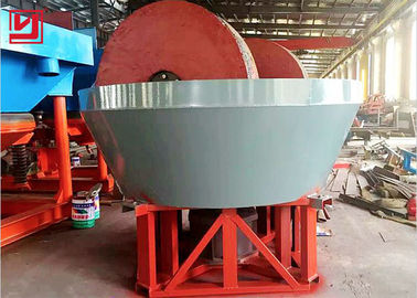 Compact Design Gold Wet Pan Mill Machine , Wheel Mill Grinding Mixer